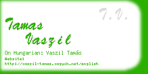 tamas vaszil business card